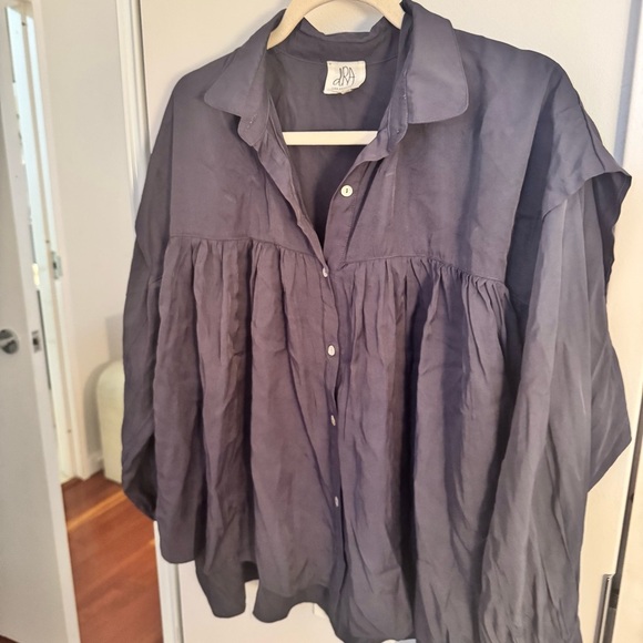 ANTHROPOLOGIE X DRA flowy peasant tunic blouse - Picture 3 of 4
